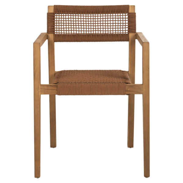 ΠΟΛΥΘΡΟΝΑ CHARLOTTE HM9637.01 ΞΥΛΟ TEAK ΦΥΣΙΚΟ & ΚΑΦΕ ΣΧΟΙΝΙ 59x54x83Y εκ.