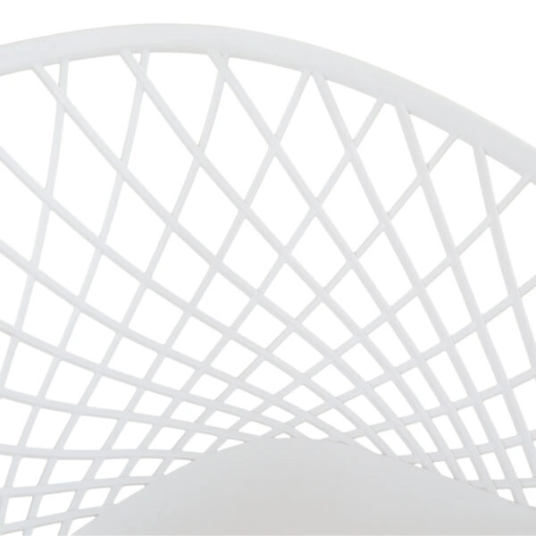 ΠΟΛΥΘΡΟΝΑ ΠΟΛΥΠΡΟΠΥΛΕΝΙΟΥ ΛΕΥΚΗ ΜΕ ΜΕΤΑΛΛΙΚΑ ΠΟΔΙΑ ΑΠΟΜΙΜΗΣΗ ΞΥΛΟΥ ARIADNE HM8001.01 62,5x56x80 εκ.