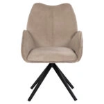 ΠΟΛΥΘΡΟΝΑΚΙ SHAI HM9844.04 ΜΠΕΖ ΥΦΑΣΜΑ-ΜΑΥΡΗ ΜΕΤΑΛΛΙΚΗ ΒΑΣΗ 61x63x93Υεκ.