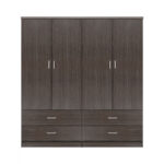 ΣΕΤ 2 ΤΜΧ ΝΤΟΥΛΑΠΑ 4ΦΥΛΛΗ ΜΕ 4 ΣΥΡΤΑΡΙΑ ZEBRANO 160X42X181 HM11349.01