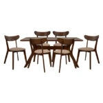 ΣΕΤ ΤΡΑΠΕΖΑΡΙΑΣ 7ΤΜΧ ΚΑΡΥΔΙ ΤΡΑΠΕΖΙ & ΚΑΡΕΚΛΕΣ ROSELYN HM10068