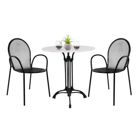 ΣΕΤ ΤΡΑΠΕΖΑΡΙΑΣ ΕΞΩΤ.ΧΩΡΟΥ 3ΤΜΧ ΣΤΡΟΓΓΥΛΟ ΤΡΑΠΕΖΙ ΜΑΡΜΑΡΟ-ΜΕΤΑΛ.ΠΟΛΥΘΡΟΝΕΣ ΗΜ11881