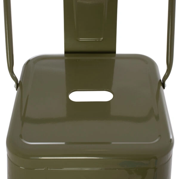 ΣΚΑΜΠΟ BAR ΜΕΤΑΛΛΙΚΟ MELITA ME ΠΛΑΤΗ ΣΕ DARK OLIVE GREEN HM8643.03 43Χ43Χ100εκ.