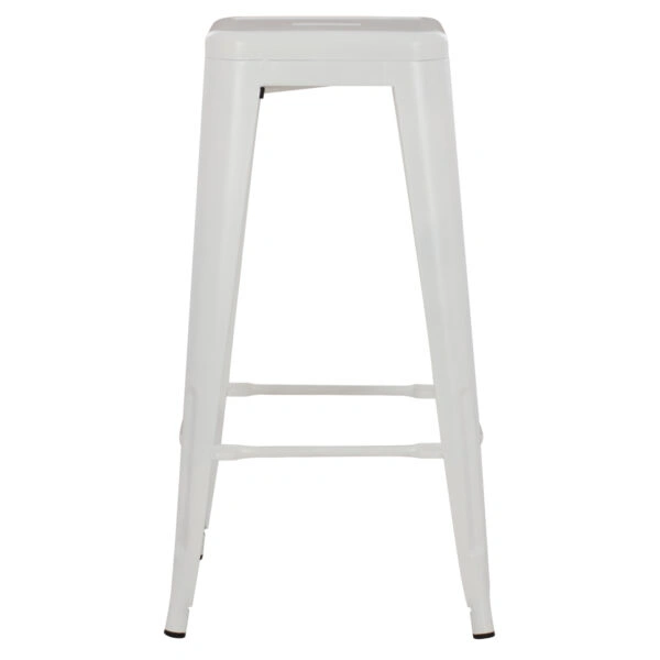 ΣΚΑΜΠΟ BAR ΜΕΤΑΛΛΙΚΟ MELITA ΣΕ ΛΕΥΚΟ ΜΑΤ HM8642.21 43x43x78 εκ.