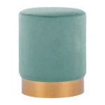 ΣΚΑΜΠΟ LEVY ΦΥΣΤΙΚΙ ΒΕΛΟΥΔΟ ΜΕ ΧΡΥΣΗ ΒΑΣΗ HM8408.07 Φ35x43Υ εκ.