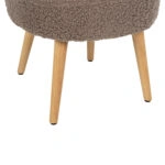 ΣΚΑΜΠΟ ΜΕ ΠΛΑΤΗ YASMINE ΜΠΟΥΚΛΕ ΥΦΑΣΜΑ ΑΝΟΙΧΤΟ ΚΑΦΕ HM8395.25 47x46x64,5Y εκ.