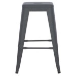 ΣΚΑΜΠΟ ΜΕΣΑΙΟΥ ΥΨΟΥΣ ΜΕΤΑΛΛΙΚΟ HM8573.10 MELITA ΣΕ ΓΚΡΙ 43x43x67Yεκ.