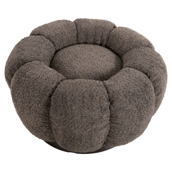 ΣΚΑΜΠΟ ΣΤΡΟΓΓΥΛΟ KRIPP HM9602.01 ΓΚΡΙ ΜΠΟΥΚΛΕ-ΜΑΥΡΗ ΜΕΤΑΛΛΙΚΗ ΒΑΣΗ Φ60x31Υεκ.