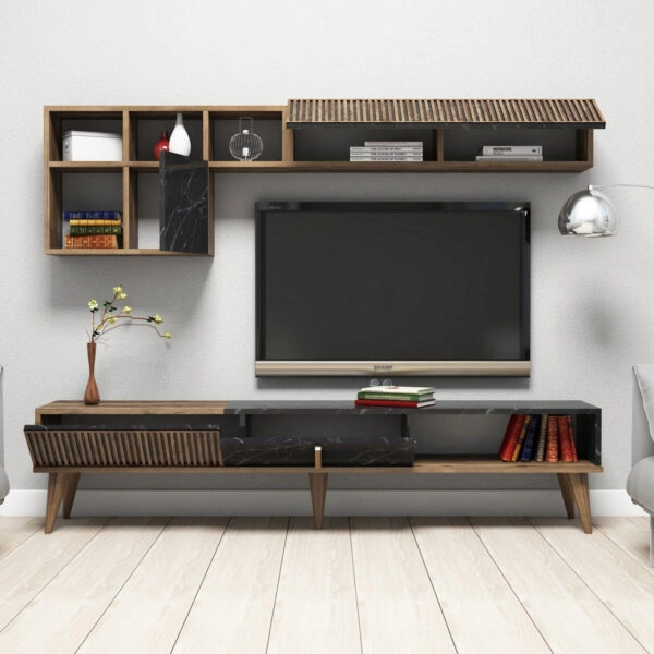 ΣΥΝΘΕΣΗ ΣΑΛΟΝΙΟΥ 3ΤΜΧ ΚΑΡΥΔΙ- ΜΑΥΡΟ ΜΑΡΜΑΡΟ HM11845.02