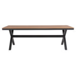 ΤΡΑΠΕΖΙ ΑΛΟΥΜΙΝΙΟΥ ΟΡΘΟΓΩΝΙΟ TAWNEE HM6039.01 ΑΝΘΡΑΚΙ-POLYWOOD ΦΥΣΙΚΟ 219,5x89,5x73Υ