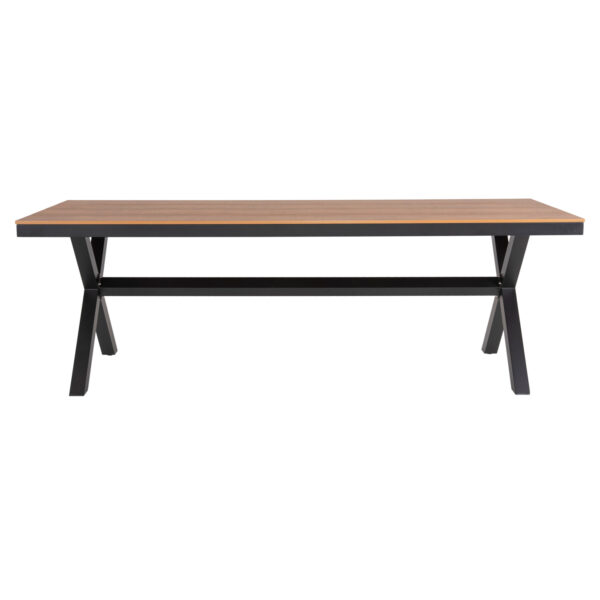 ΤΡΑΠΕΖΙ ΑΛΟΥΜΙΝΙΟΥ ΟΡΘΟΓΩΝΙΟ TAWNEE HM6039.01 ΑΝΘΡΑΚΙ-POLYWOOD ΦΥΣΙΚΟ 219,5x89,5x73Υ