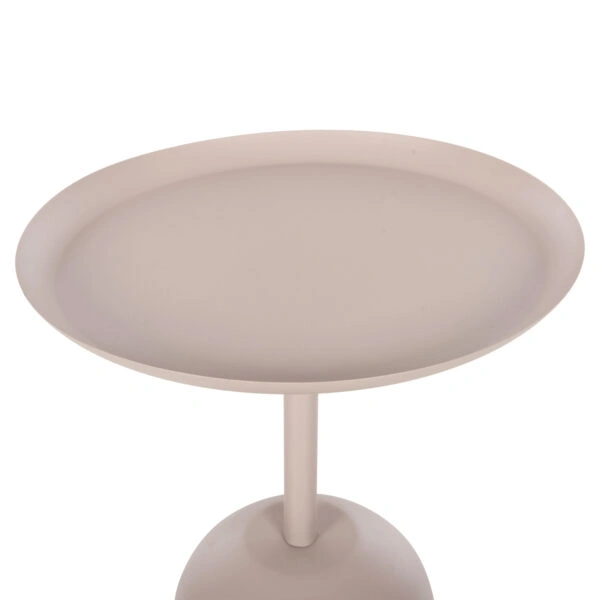 ΤΡΑΠΕΖΙ ΒΟΗΘΗΤΙΚΟ ΣΤΡΟΓΓΥΛΟ DELBEL HM4265.10 ΜΕΤΑΛΛΟ ΣΕ ΕΚΡΟΥ Φ45,5x58,5 εκ.