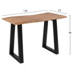 ΤΡΑΠΕΖΙ ΚΟΝΣΟΛΑ SOFIA SLIM HM8744.11 ΜΑΣΙΦ ΞΥΛΟ ΑΚΑΚΙΑΣ ΦΥΣΙΚΟ 120x53x96Υ εκ.