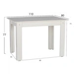 ΤΡΑΠΕΖΙ ΚΟΥΖΙΝΑΣ 110x80x77Υεκ. ΛΕΥΚΟ HM2428.03