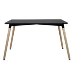 ΤΡΑΠΕΖΙ MINIMAL HM008.02 ΜΑΥΡΟ 120X80Χ73εκ ΜΕ ΞΥΛΙΝΑ ΠΟΔΙΑ ΟΞΙΑ