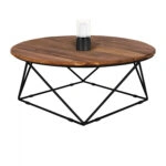 ΤΡΑΠΕΖΙ ΣΑΛΟΝΙΟΥ BERLIN HM8201.11 ΑΠΟ ΜΑΣΙΦ ΞΥΛΟ ΑΚΑΚΙΑΣ Φ90X36,5Υεκ.