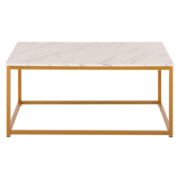 ΤΡΑΠΕΖΙ ΣΑΛΟΝΙΟΥ SAFFRON HM8975.11 ΜΕΛΑΜΙΝΗ ΛΕΥΚΟ ΜΑΡΜΑΡΟ-ΧΡΥΣΗ ΒΑΣΗ 95Χ55Χ43,5Yεκ.