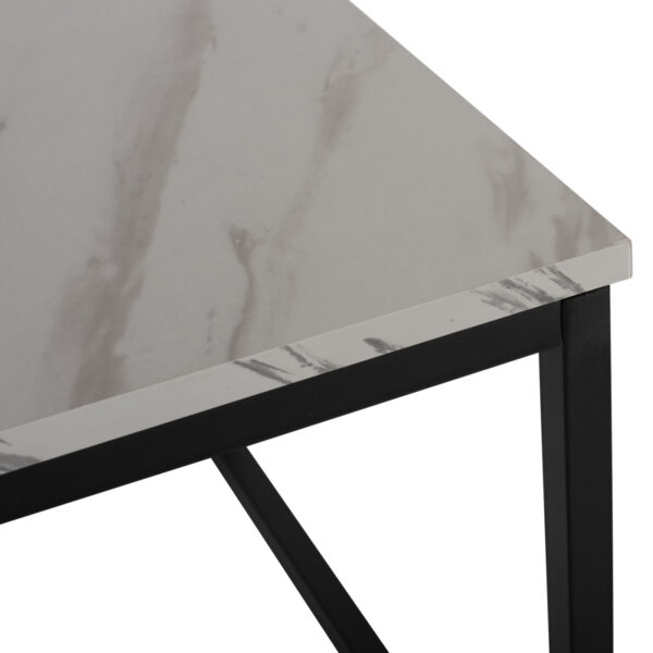 ΤΡΑΠΕΖΙ ΣΑΛΟΝΙΟΥ SAFFRON HM8975.12 ΜΕΛΑΜΙΝΗ ΛΕΥΚΟ ΜΑΡΜΑΡΟ 95x55x43Υεκ.