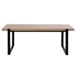 ΤΡΑΠΕΖΙ ΣΑΛΟΝΙΟΥ HM9585.03 MDF SONOMA-ΜΑΥΡΗ ΜΕΤΑΛΛΙΚΗ ΒΑΣΗ 120x60X46Yεκ.