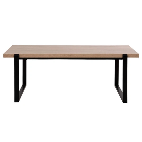 ΤΡΑΠΕΖΙ ΣΑΛΟΝΙΟΥ HM9585.03 MDF SONOMA-ΜΑΥΡΗ ΜΕΤΑΛΛΙΚΗ ΒΑΣΗ 120x60X46Yεκ.