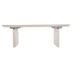 ΤΡΑΠΕΖΙ ΣΑΛΟΝΙΟΥ ΟΒΑΛ HONKY HM9710 ΜΑΣΙΦ ΞΥΛΟ MANGO- ΛΕΥΚΟ 130x60x40Υεκ.