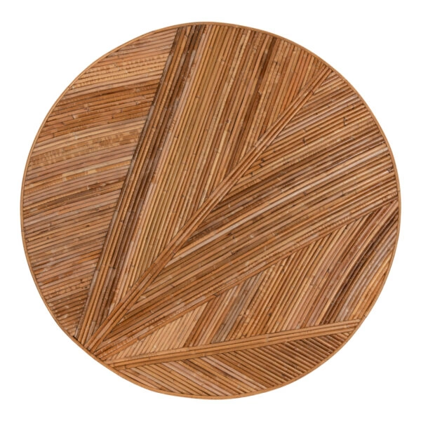 ΤΡΑΠΕΖΙ ΣΑΛΟΝΙΟΥ GATSBY ΣΤΡΟΓΓΥΛΟ HM9651 RATTAN ΧΡΩΜΑ ΦΥΣΙΚΟ Φ100x50Y εκ.