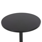 ΤΡΑΠΕΖΙ ΣΤΡΟΓΓΥΛΟ GOSS HM5974.01 ΜΕΤΑΛΛΙΚΟ ΜΑΥΡΟ Φ60x70Υεκ.