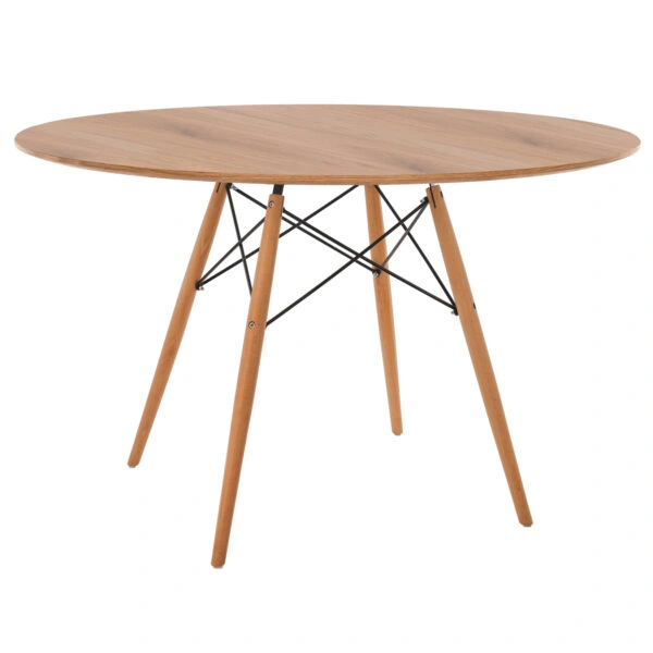 ΤΡΑΠΕΖΙ MINIMAL ΣΤΡΟΓΓΥΛΟ HM8454.04 MDF ΣΕ ΦΥΣΙΚΟ-ΠΟΔΙΑ ΟΞΙΑΣ ΣΕ ΦΥΣΙΚΟ Φ120Χ75Υεκ.
