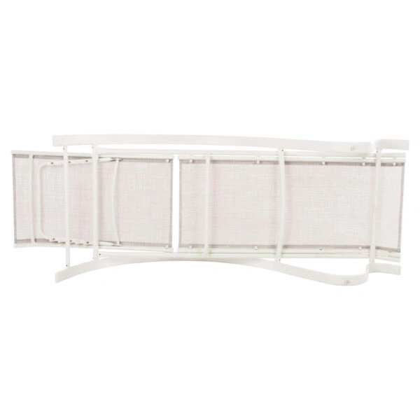 ΞΑΠΛΩΣΤΡΑ ΑΛΟΥΜΙΝΙΟΥ WAKANA  ΛΕΥΚΗ ΜΕ TEXTLINE ΕΚΡΟΥ HM5133.02 194x54-66x30 cm.