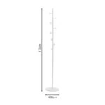 Καλόγερος Kroker  λευκό μέταλλο 30x30x173εκ