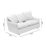 Καναπές διθέσιος Interest ύφασμα μπεζ με μαξιλάρια 140x85x90εκ