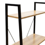 Βιβλιοθήκη- Ραφιέρα Ramon  φυσικό-μαύρο 60x23x145,5εκ