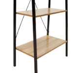 Βιβλιοθήκη- Ραφιέρα Ramon  φυσικό-μαύρο 60x23x145,5εκ