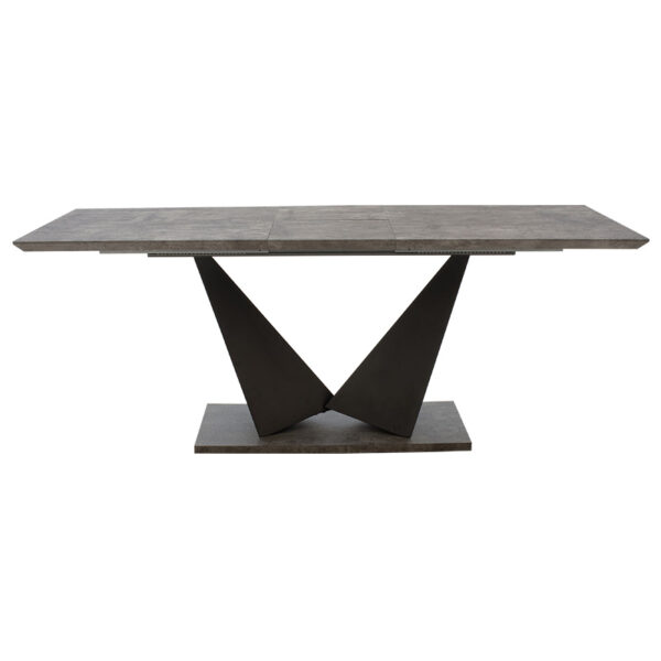 Τραπέζι Gordon επεκτεινόμενο γκρι cement- πόδι μαύρο μέταλλο 160-200x90x75εκ