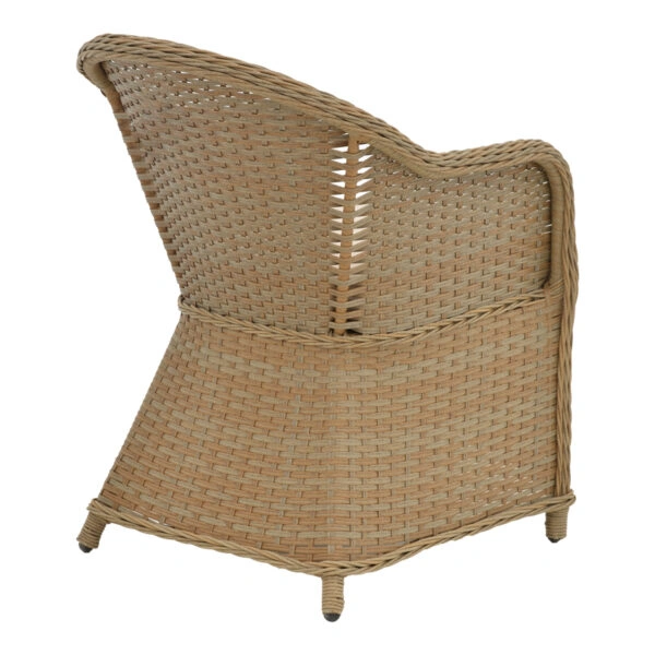 Tραπεζαρία Hadrian-Keir σετ 7τεμ καφέ rattan-μπεζ textilene-καφέ αλουμίνιο 180x90x72εκ