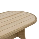Tραπεζαρία Hadrian-Keir σετ 7τεμ καφέ rattan-μπεζ textilene-καφέ αλουμίνιο 180x90x72εκ