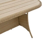 Tραπεζαρία Hadrian-Keir σετ 7τεμ καφέ rattan-μπεζ textilene-καφέ αλουμίνιο 180x90x72εκ