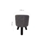 PIXEL ΣΚΑΜΠΩ ΓΚΡΙ 30x30xH39cm