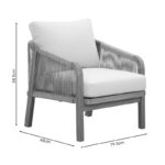 Σετ σαλονιού 4τμχ Malibu I μασίφ ξύλο ακακίας-μπεζ ύφασμα