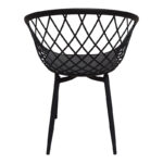Πολυθρόνα Ezra  μαύρο pp-πόδι μαύρο μέταλλο 63x55x83εκ