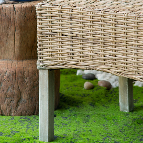 Rattan Καρέκλα Ξύλο/Ρατάν σε Φυσική Απόχρωση (48x62x103)cm