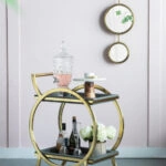 Mirror Καθρέπτης Τοίχου Μέταλλο/Γυαλί Χρυσό (28x5.5x72,5)cm