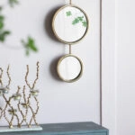 Mirror Καθρέπτης Τοίχου Μέταλλο/Γυαλί Χρυσό (28x5.5x72,5)cm