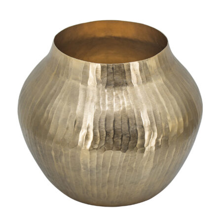 Artekko Trophy Διακοσμητικό Μεταλλικό Χρυσό Δοχείο (34x34x29)cm