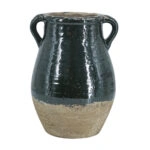 Artekko Antique Πράσινο Βάζο από Τερακότα (24.5x24.5x33)cm