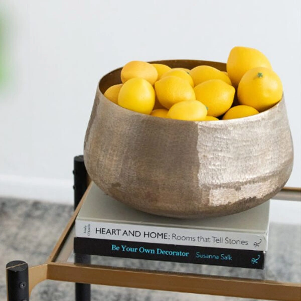 Trophy Διακοσμητικό Δοχείο/Κασπώ Αλουμίνιο Χρυσό (19,5x19,5x33)cm