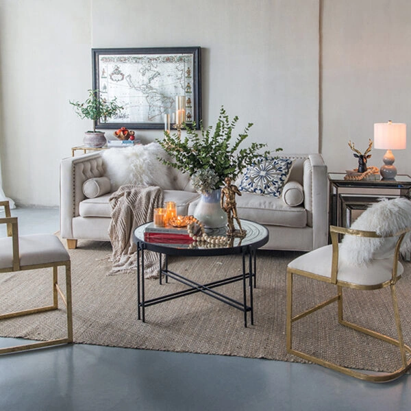 Artekko Silk Διακοσμητικό Κεραμικό Βάζο σε Μπεζ και Μπλε Αποχρώσεις (23x23x25.5)cm