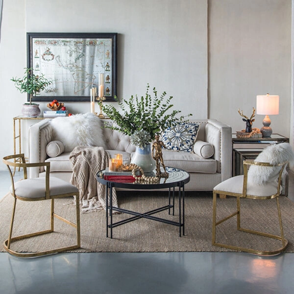 Artekko Silk Διακοσμητικό Κεραμικό Βάζο σε Μπεζ και Μπλε Αποχρώσεις (23x23x25.5)cm