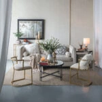 Artekko Silk Διακοσμητικό Κεραμικό Βάζο σε Μπεζ και Μπλε Αποχρώσεις (23x23x25.5)cm