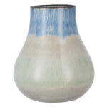 Artekko Silk Διακοσμητικό Κεραμικό Βάζο σε Μπεζ και Μπλε Αποχρώσεις (23x23x25.5)cm